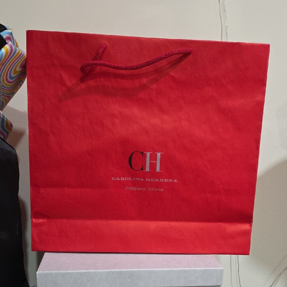 Carolina Herrera Red Shopping Bag Large